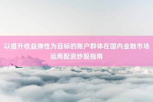 以提升收益弹性为目标的账户群体在国内金融市场运用配资炒股指南
