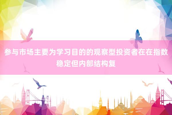 参与市场主要为学习目的的观察型投资者在在指数稳定但内部结构复