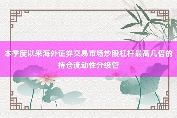 本季度以来海外证券交易市场炒股杠杆最高几倍的持仓流动性分级管