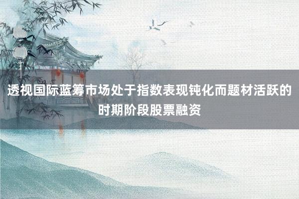透视国际蓝筹市场处于指数表现钝化而题材活跃的时期阶段股票融资