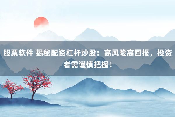 股票软件 揭秘配资杠杆炒股：高风险高回报，投资者需谨慎把握！