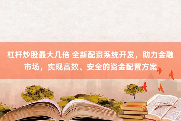 杠杆炒股最大几倍 全新配资系统开发，助力金融市场，实现高效、安全的资金配置方案